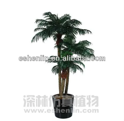 three trunks artificial coconut plant;fake coconuts