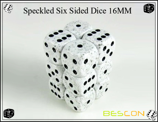 Bescon- Speckled Six Sided Dice 16MM