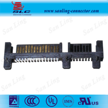 sata 22Pin 90 degree dip SATA Male connector solder