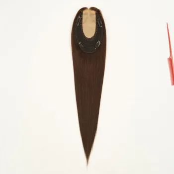 Fast shipping 100% remy natural straight hair topper net,hair toppers for women human hair