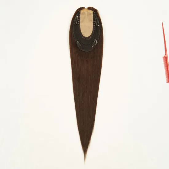 Fast shipping 100% remy natural straight hair topper net,hair toppers for women human hair