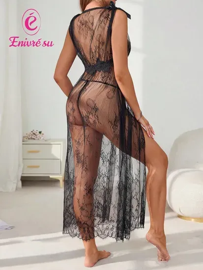 Sexy See-Through Lingerie Pajamas for Girls