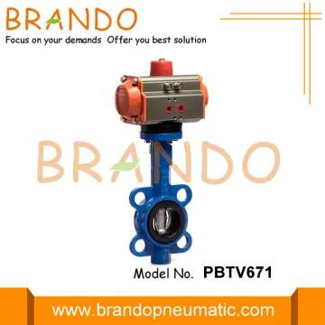 Cast Iron Rubber Seal Pneumatic Operator Butterfly Valve