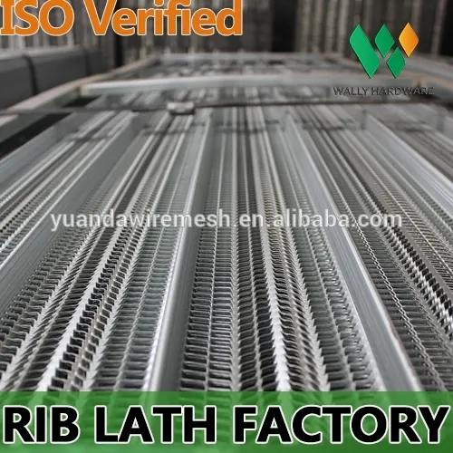 2.5lbs Flat Galvanized Metal Rib lath For Stucco Formwork Construction