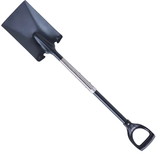 Black Fiber Handle Long Pants Spade with Black D Design