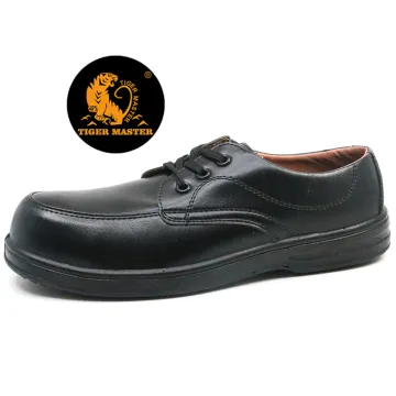 Black metal free executive safety shoes