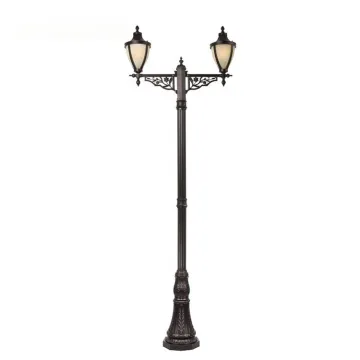 Vintage Cast Iron Aluminum Garden Pole Light with LED
