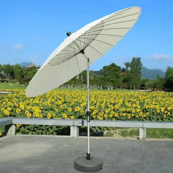Outdoor Restaurant Solar Light Umbrella - Waterproof Beach Patio Umbrellas 2.5m China