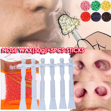 Nose Hair Removal Wax nose Hair Trimmer and Wax Bean Cleaning Tool Facial Hair Removal Wax Treatment set-lip hair, nose hair,