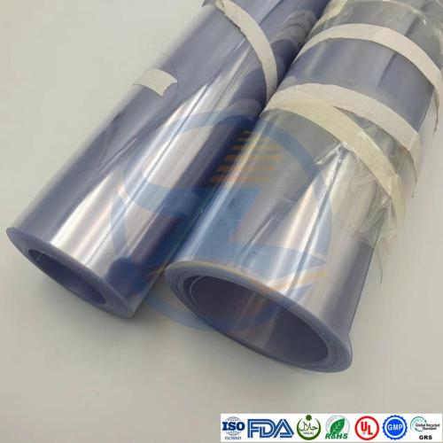 Extrusão múltipla brilhante ou fosco 0,033mm-1,0 mm 250 mícrons transparentes transparentes rígidos plástico rígido PVC Polivinil cloreto PET P