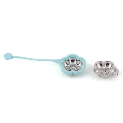 Silicone Flower Tea Strainer: Stainless Steel Tea Filter for Loose Leaf Tea