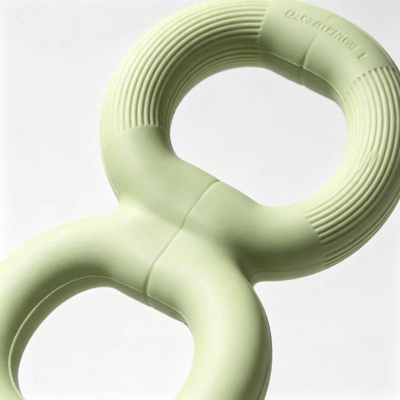 Green Natural Rubber Dog Chew Ring, Interactive Training Toy, Durable Bite-Resistant Pet Toy for Small, Medium and Large Dogs