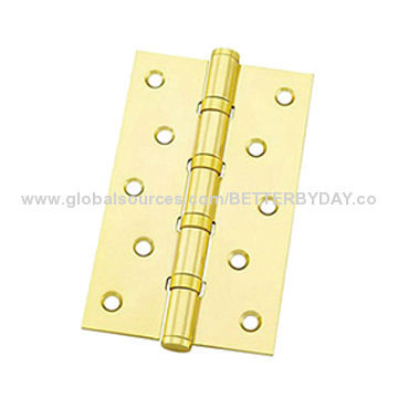 Butt iron door hinge hardware with 2-ball bearing in chrome, brass and nickel colors
