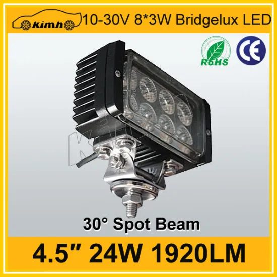 Low defective led light 24w outdoor led working light