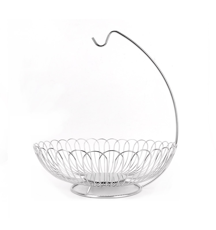 Stainless Steel Fruit Basket with Banana Holder