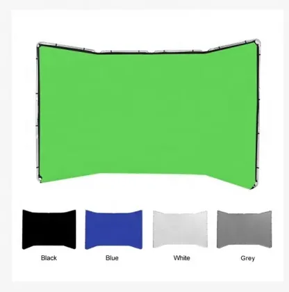 Lastolite LL LB7622 Green Chroma Key Background Cover with Frame, 6m