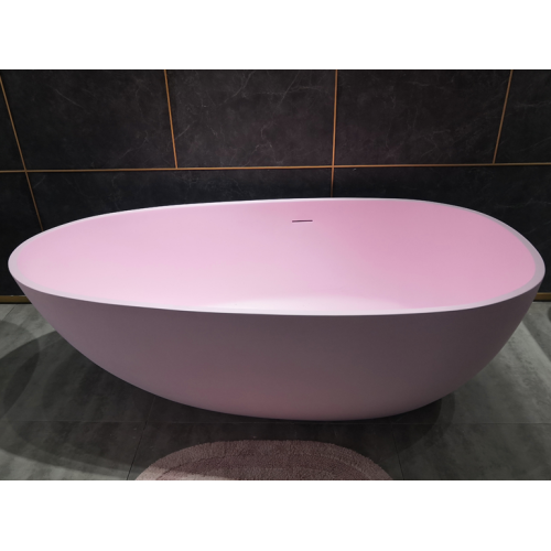 Eierform Acrylbadewanne freistehend rosa