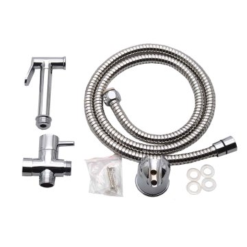 Factory Direct Wall Mounted Chrome Toilet Bidet Shower Spray with Valve and 1.2M Hose