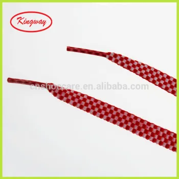 Bestselling funky shoe laces with red plaid