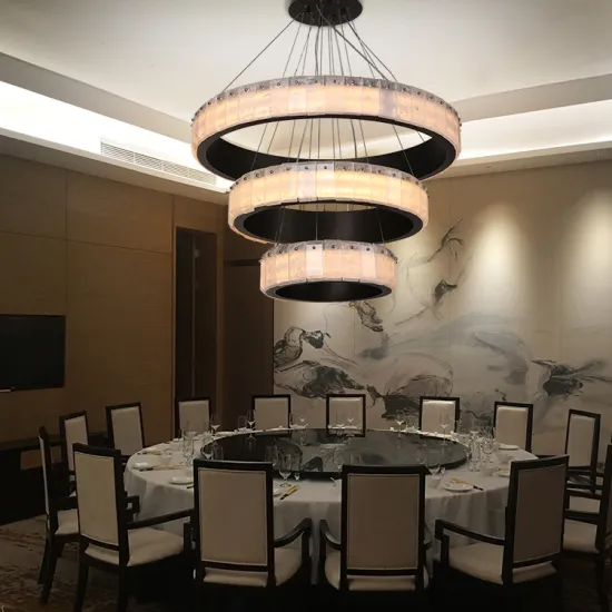 Elegant Indoor Living Room Round Glass Led Chandelier