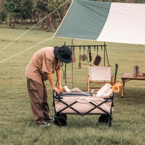 Beach Wagon Cart with Big Wheels Outerlead Lightweight Beach Outdoor Garden Picnic Cart Manufactory