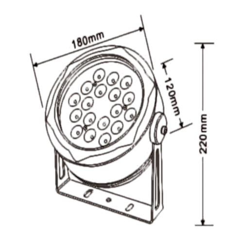 RGB Ip65 Aluminum ourdoor flood lamp muticolour