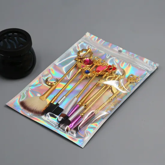 Holographic Resealable Smell-Proof Custom Aluminum Foil Ziplock Bags