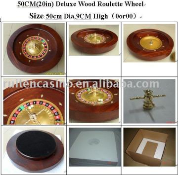 20 inch deluxe mahogany roulette wheel,roulette,gambling roulette