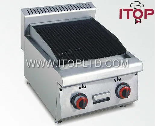 Counter top gas lava rock grill