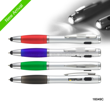 New Twist action plastic stylus led light pen