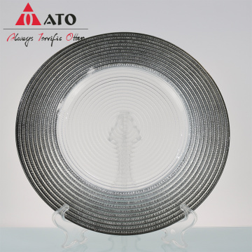 Placas de carga redonda de placa transparente de vidro Ato