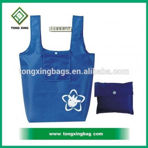 2016 New style custom nylon foldable shopping bag for folding shoping bag