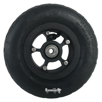 6 Inch Avant Durables Caoutchouc Pneu Roue for Roller Skates Scooter - In Stock