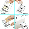 Premium 4x6 fanfold blue liner shipping address label