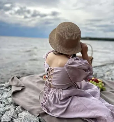 Purple children dress