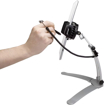 Aluminum 2-in-1 Kitchen Tablet Stand: Flexible Mounting for 7-13-inch Tablets Including 10.2-inch Surface Pro 6 - Wall and Desktop Options