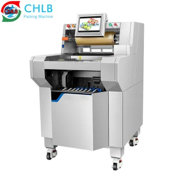 Fresh Meat Tray Packing Machine with Film Wrapper