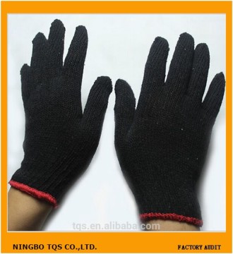 Working Knitted Black Cotton Gloves