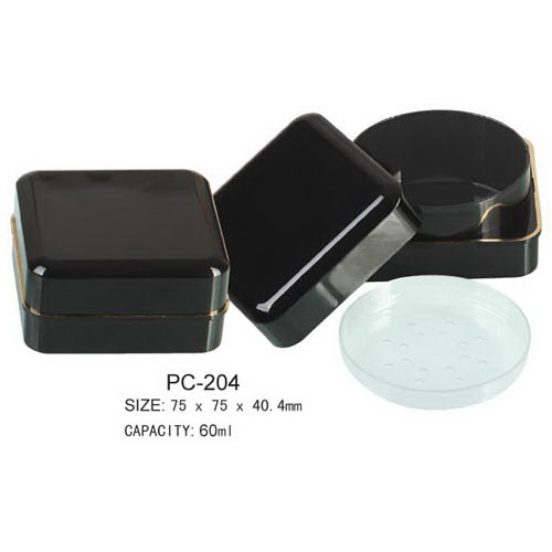 Plastik Square Empty Loose Powder Case