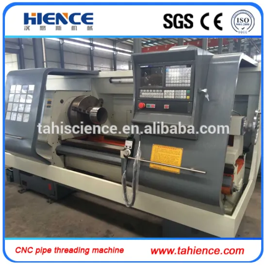 Automatic metal pipe CNC electric pipe threading cutting machine CQK220