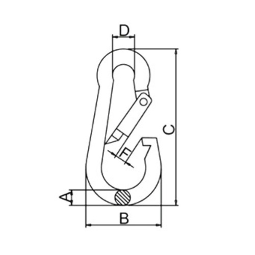 Spring Snap Hook With Safety Nut