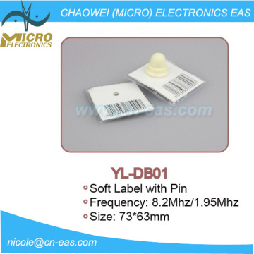 rf security Soft Barcode Label With Pin