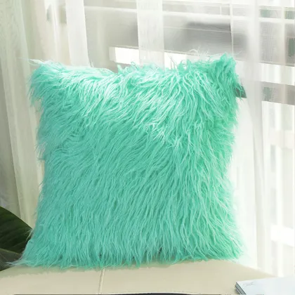 cushions home decor pillow pink 18"x18" 20"x20" mongolian faux fur pillow