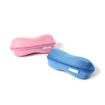 Custodia per occhiali da guscio duro blu rosa personalizzato Eva Shock Eyewear