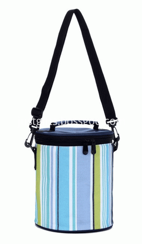 Promotional Custom Barrel Sport Cooler Bags - Stripe Colors