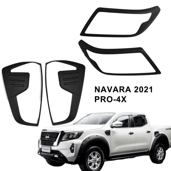 ABS Black Headlight Taillight Cover Set Kit for Nissan Navara 2021 Pro4X - 4x4 Accessories Philippines