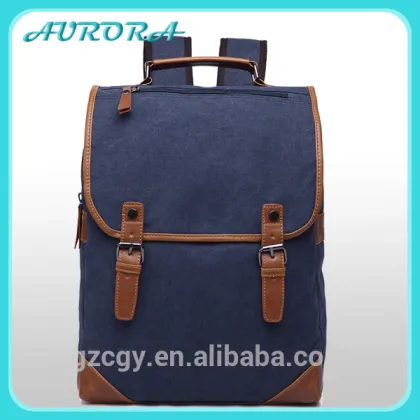Design your own backpack canvas campus boys backpack for men