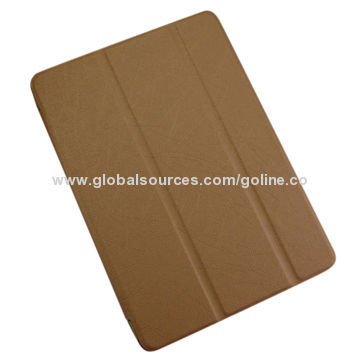 Leather Tablet PC Cases for iPad 5/Air, PU Leather and PC Back Cover, Customized Colors Welcomed