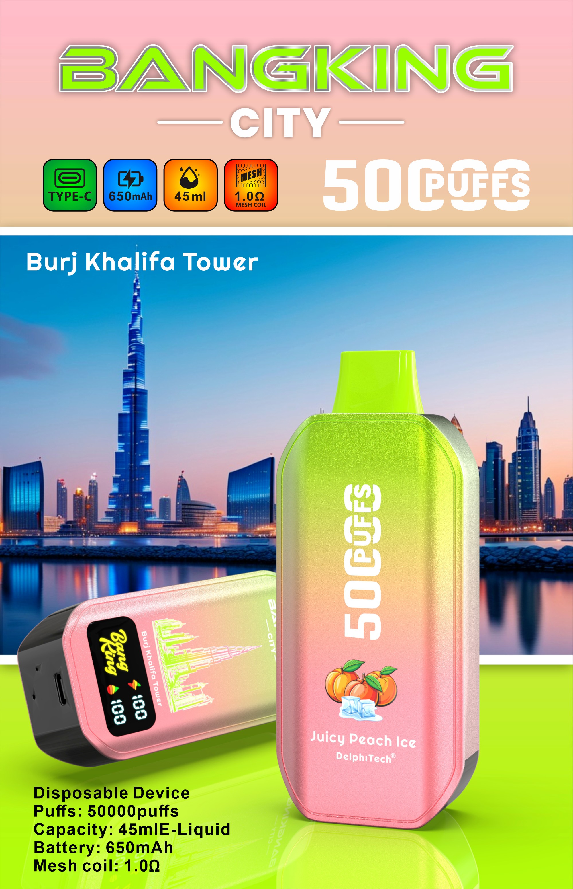 Bang King City 50000 Puffs Disposable Vape 50K