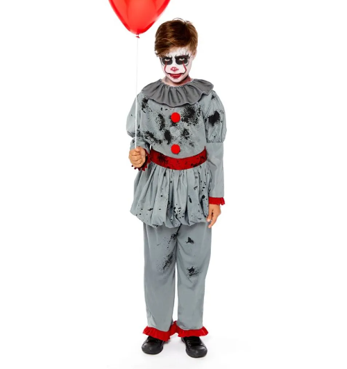 Horror Clown Costume for Halloween Dress Up Parties